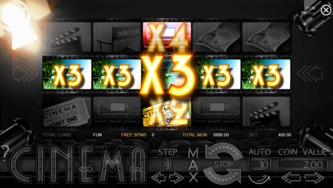 An x3 multiplier triggers a big win by Free Slots 247