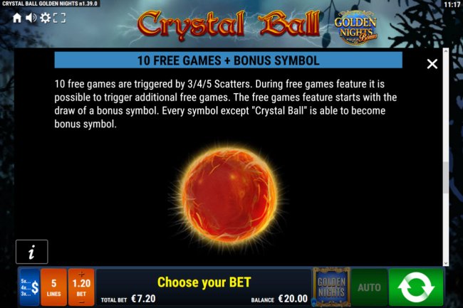 Free Slots 247 image of Crystal Ball Golden Nights Bonus