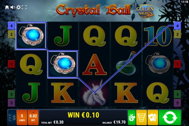 Crystal Ball Golden Nights Bonus by Free Slots 247