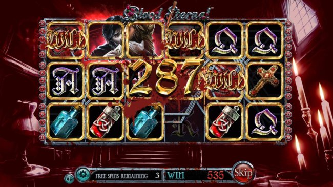 Free Slots 247 - A 287 coin jackpot triggered during the free spins feature