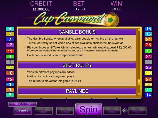 Gamble Feature Rules - Free Slots 247